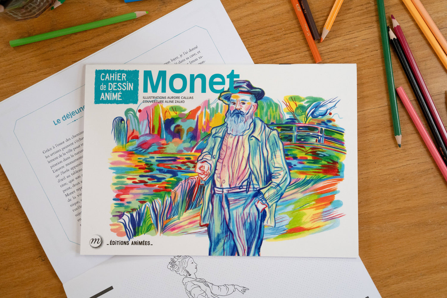 Livre de coloriage animé Monet du Coffret Peintres - Coloriage qui s&