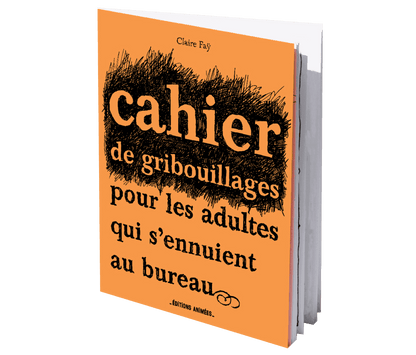 Cahier de gribouillages pour les adultes qui s’ennuient au bureau, parfait pour des pauses ludiques, issu du Coffret Bureau BlinkBook.